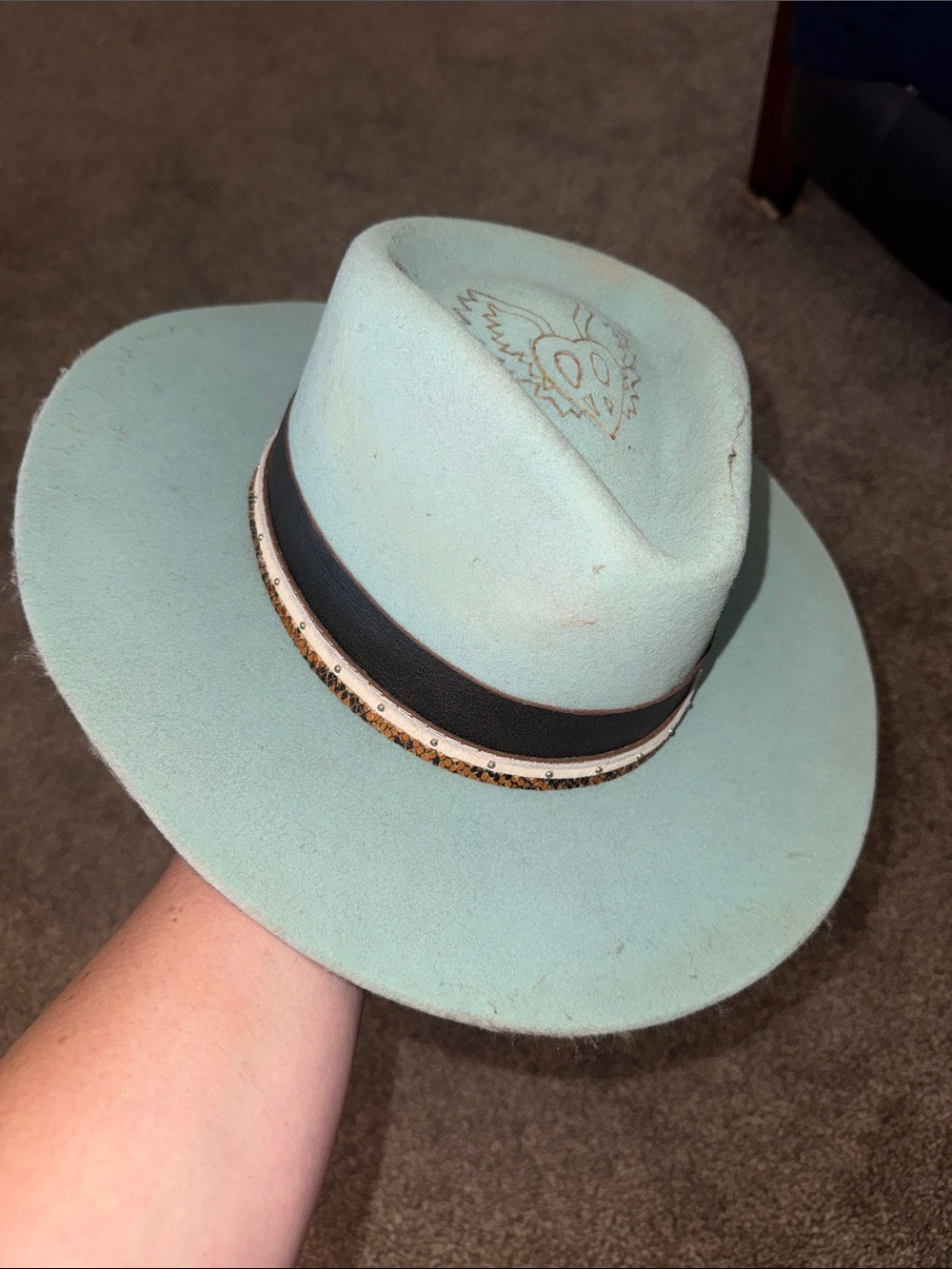 Corral boots turquoise cowgirl hat size L